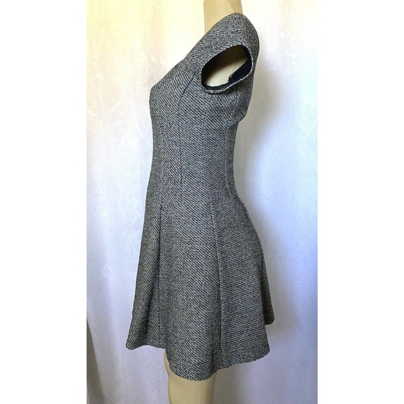 Nanette Lepore Adventure Seeker Dress Fit Flare Tweed Metallic Cap Sleev… - Picture 4 of 8